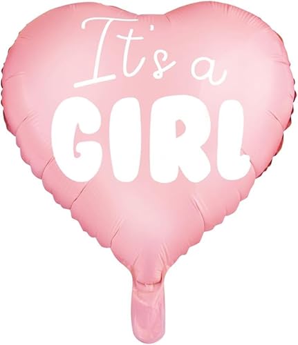 Folienballon Baby Mädchen 'It's a Girl' Ballon Baby Babyparty Geschlechts-enthüllungsparty Gender reveal Hallo Baby Dusche Willkommen Baby Luftballon Herz Rosa ungefüllt Helium geeignet von Libetui