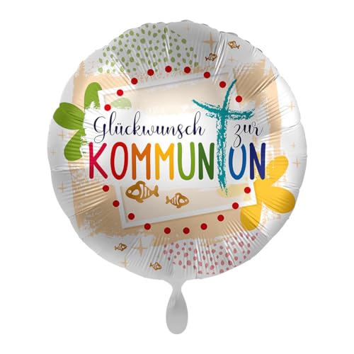 Folienballon Glückwunsch zur Kommunion Luftballon Erstkommunion Kinderkommunion Ballon Kommunionsfeier Made in EU Helium geeignet von Libetui