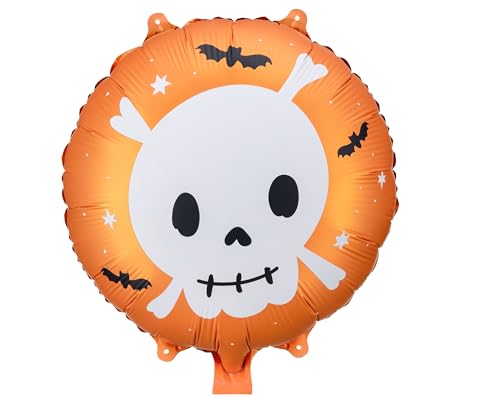 Folienballon Halloween Totenkopf gruseliger Ballon Deko Halloween Party Skull Schädel Fledermaus 45/35cm von Libetui