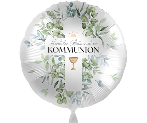 Folienballon Kommunion Herzlichen Glückwunsch Erstkommunion Luftballon Kinderkommunion Ballon Made in EU, Kommunionsfeier Helium geeignet Folienballon Kommunion Herzlichen Glückwunsch Erstkommunion Luftballon Kinderkommunion Ballon Made in EU, Kommunionsfeier Helium geeignet von Libetui