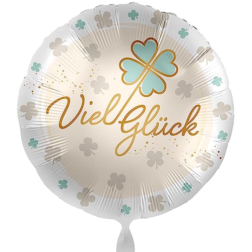 Folienballon Viel Glück Rente Abschied Abitur Master Promotion Ballon Glück Luftballon Glückbringer Glückwunsch -Made in USA & Germany- ungefüllt, Helium geeignet von Libetui