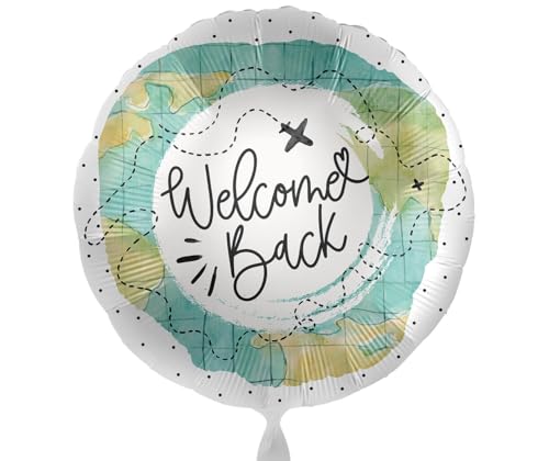 Folienballon Welcome back Ballon Willkommen Rückkehr Party herzliche Begrüßung Heimkehr Reise Urlaub Ballon Made in EU -ungefüllt, Helium geeignet Folienballon Welcome back Ballon Willkommen Rückkehr Party herzliche Begrüßung Heimkehr Reise Urlaub Ballon Made in EU -ungefüllt, Helium geeignet von Libetui