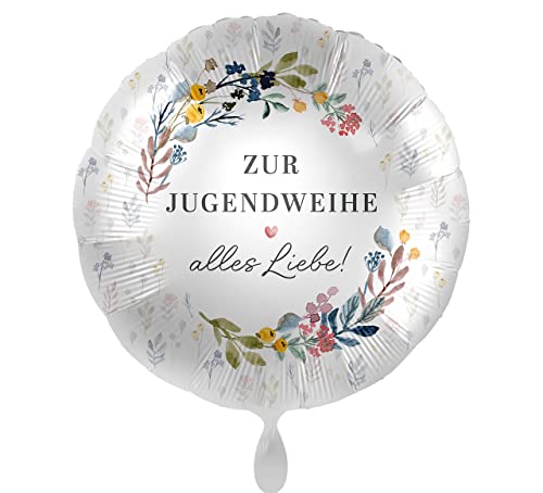 Folienballon Zur Jugendweihe alles Liebe Luftballon Jugendweihe Ballon bunte Frühlingsblumen Deko Jugendweihefeier ungefüllt Ballongas geeignet von Libetui