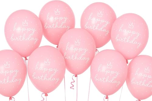 Libetui 10 Luftballons Happy Birthday Geburtstag Mädchen Frauen Pink Ballon Kindergeburtstag Deko Ballons 30cm Made in EU Libetui 10 Luftballons Happy Birthday Geburtstag Mädchen Frauen Pink Ballon Kindergeburtstag Deko Ballons 30cm Made in EU von Libetui