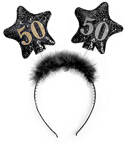 Libetui Haarreif 50. Geburtstag Frauen Männer Stirnband Gag Partyartikel besondere Krone 50th birthday gifts Gadgets coole Geschenkidee zum 50 Geburtstag Party Haarreif Stern Glitzer Libetui Haarreif 50. Geburtstag Frauen Männer Stirnband Gag Partyartikel besondere Krone 50th birthday gifts Gadgets coole Geschenkidee zum 50 Geburtstag Party Haarreif Stern Glitzer von Libetui