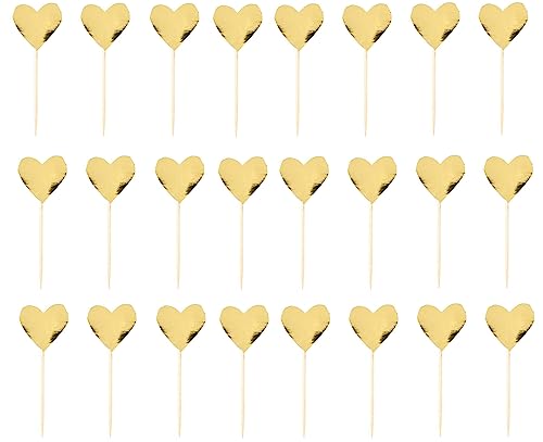 Set 24 Topper Herzen für Cupcakes Muffins Kuchenstecker Kuchendeko Tortendeko Cake Topper Herzen Gold Hochzeit Verlobung Geburtstag Set 24 Topper Herzen für Cupcakes Muffins Kuchenstecker Kuchendeko Tortendeko Cake Topper Herzen Gold Hochzeit Verlobung Geburtstag von Libetui