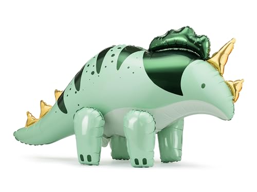 XXL Folienballon Dino Triceratops süßer Dinosaurier Ballon Deko Geburtstag Kindergeburtstag Mädchen Junge Geschenk Kinder Kinderzimmer Deko Größe 100cm von Libetui