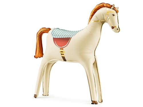 XXL Folienballon Pferd sebststehend Ballon Pony Geburtstag Mädchen Junge Geschenk Kinder Deko Reiterhof Bauernhof creme Isabelle ca. 70cm XXL Folienballon Pferd sebststehend Ballon Pony Geburtstag Mädchen Junge Geschenk Kinder Deko Reiterhof Bauernhof creme Isabelle ca. 70cm von Libetui