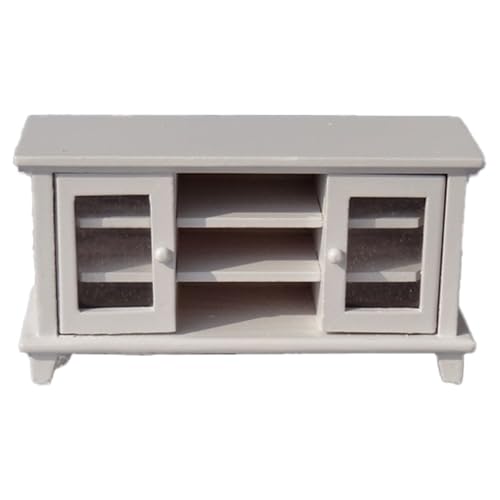 Licsaliwe Dollhouse TV -Kabinett, 1:12 Skala Dollhouse Accessoires Miniature Fernsehszene TV -TV -Kabinett Dollhouse TV Stand für Dollhouse Möbeldekoration von Licsaliwe