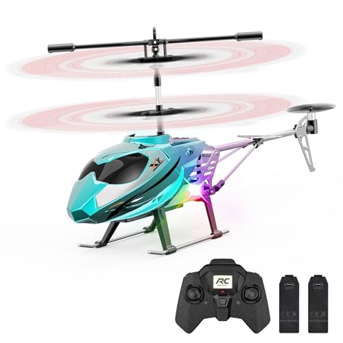 Lidasen 2.4G Ferngesteuerter Hubschrauber für Kinder, Indoor RC Helikopter Flugzeug Spielzeug mit 3,5 Kanäle & LED-Licht & Gyro, Höhenhaltung, Start mit Einer Taste, Geschenk für Jungen, Mädchen von Lidasen