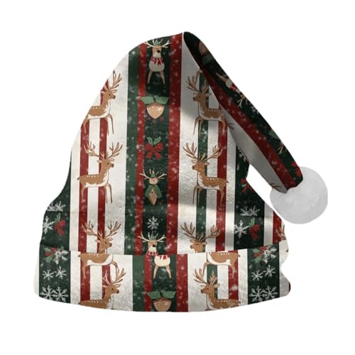 Lidssacde Nikolausmütze Erwachsene Dicker Fellrand Nikolausmütze Weihnachtshut Lustige Weihnachtsaccessoires Winter Weihnachtsmütze Warm Christmas Hat Weihnachtsmann Mütze Für Herren Damen von Lidssacde