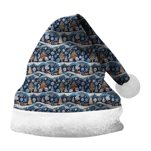 Lidssacde Weihnachtsmütze Erwachsene Lustige Weihnachtshut Nikolausmütze Warm Weihnachtsmütze Dicker Fellrand Weihnachtsaccessoires Winter Christmas Hat Weihnachtsmann Mütze Für Herren Damen von Lidssacde