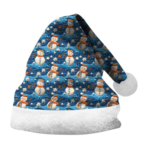 Lidssacde Weihnachtsmütze Erwachsene Lustige Weihnachtshut Nikolausmütze Warm Weihnachtsmütze Dicker Fellrand Weihnachtsaccessoires Winter Christmas Hat Weihnachtsmann Mütze Für Herren Damen von Lidssacde