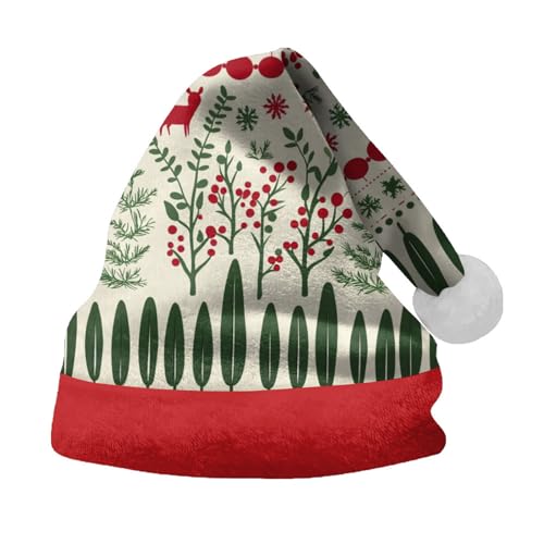 Lidssacde Weihnachtsmütze Erwachsene Warm Weihnachtshut Weihnachtsmützen Dicker Fellrand Weihnachtsaccessoires Winter Nikolausmütze Lustige Weihnachtsmütze Weihnachtsmann Mütze Für Herren Damen von Lidssacde