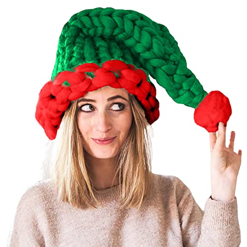 Lidssacde Weihnachtsmützen Erwachsene Dicker Fellrand Weihnachtsmütze Weihnachtsaccessoires Warm Nikolausmütze Lustige Weihnachtsmützen Winter Christmas Hat Weihnachtsmann Mütze Für Herren Damen von Lidssacde