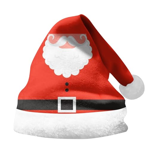 Lidssacde Weihnachtsmützen Erwachsene Winter Weihnachtsaccessoires Christmas Hat Dicker Fellrand Weihnachtsmütze Lustige Weihnachtshut Warm Nikolausmütze Weihnachtsmann Mütze Für Herren Damen von Lidssacde