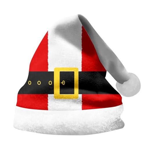 Lidssacde Weihnachtsmützen Erwachsene Winter Weihnachtsaccessoires Christmas Hat Dicker Fellrand Weihnachtsmütze Lustige Weihnachtshut Warm Nikolausmütze Weihnachtsmann Mütze Für Herren Damen von Lidssacde