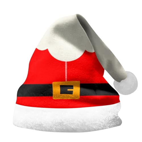 Lidssacde Weihnachtsmützen Erwachsene Winter Weihnachtsaccessoires Christmas Hat Dicker Fellrand Weihnachtsmütze Lustige Weihnachtshut Warm Nikolausmütze Weihnachtsmann Mütze Für Herren Damen von Lidssacde