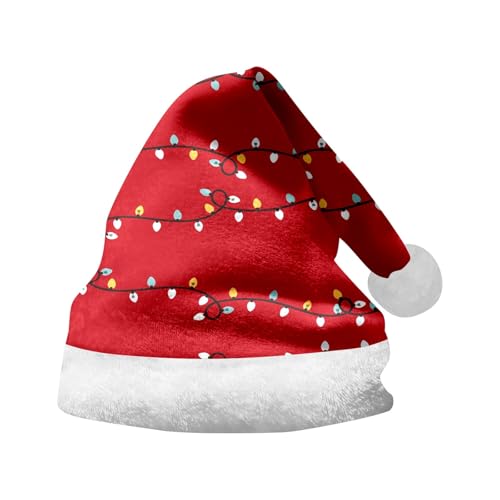 Nikolausmütze Erwachsene Winter Weihnachtsaccessoires Weihnachtliche Kopfbedeckung Lustige Christmas Hat Warm Nikolausmütze Dicker Fellrand Weihnachtsmützen Weihnachtsmann Mütze Für Herren Damen von Lidssacde