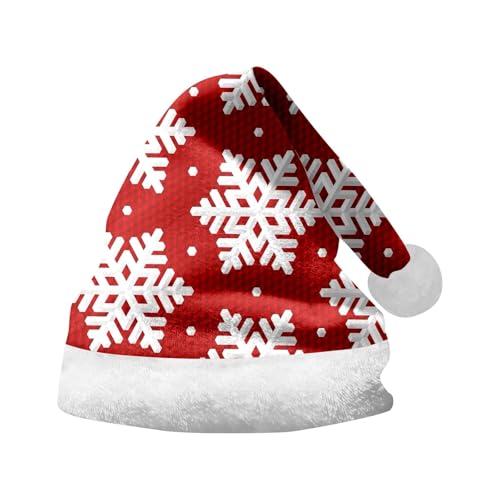 Nikolausmütze Erwachsene Winter Weihnachtsaccessoires Weihnachtliche Kopfbedeckung Lustige Christmas Hat Warm Nikolausmütze Dicker Fellrand Weihnachtsmützen Weihnachtsmann Mütze Für Herren Damen von Lidssacde