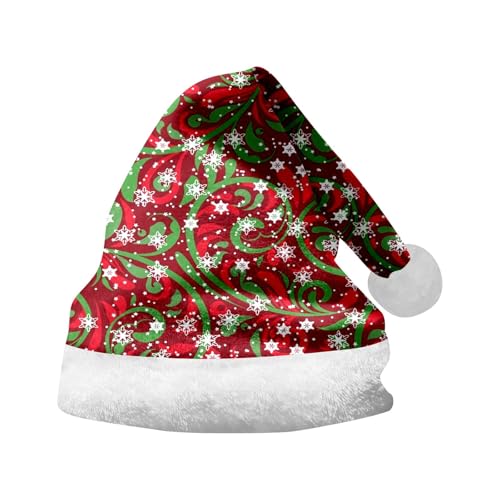 Nikolausmütze Erwachsene Winter Weihnachtsaccessoires Weihnachtliche Kopfbedeckung Lustige Christmas Hat Warm Nikolausmütze Dicker Fellrand Weihnachtsmützen Weihnachtsmann Mütze Für Herren Damen von Lidssacde