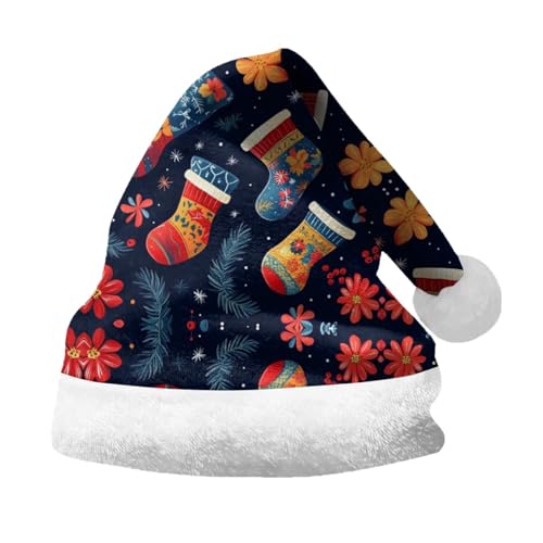 Weihnachtsmützen Erwachsene Dicker Fellrand Nikolausmütze Weihnachtsmützen Warm Weihnachtsmütze Lustige Weihnachtliche Kopfbedeckung Winter Weihnachtsaccessoires Weihnachtsmann Mütze Für Herren Damen von Lidssacde