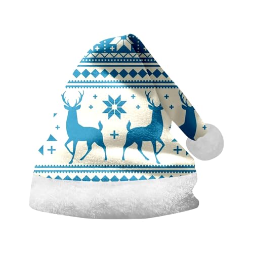 Weihnachtsmützen Erwachsene Lustige Weihnachtsaccessoires Weihnachtliche Kopfbedeckung Winter Christmas Hat Dicker Fellrand Weihnachtsmützen Warm Nikolausmütze Weihnachtsmann Mütze Für Herren Damen von Lidssacde