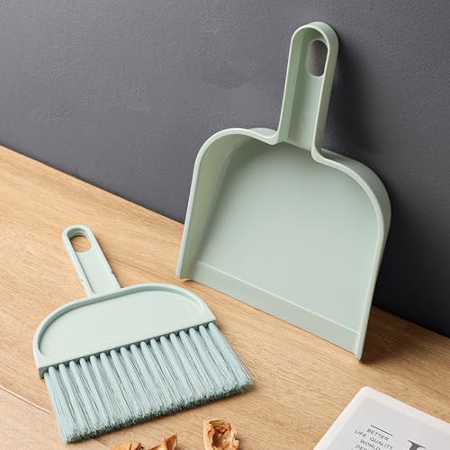 Mini-Besen und Kehrschaufel-Set für , Tragbare Reinigungsbürste mit Weichen Borsten für den Tisch, Kindersicheres Design von LiebeWH