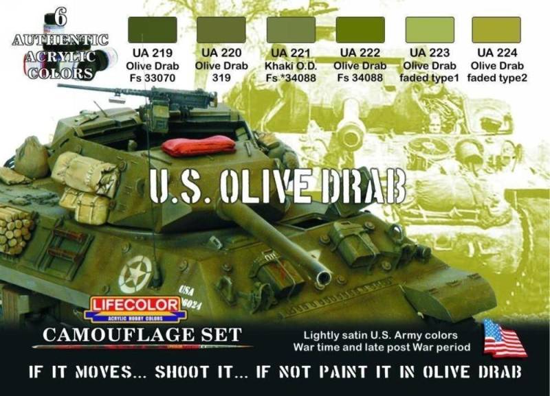 Olive Drab colors von Lifecolor