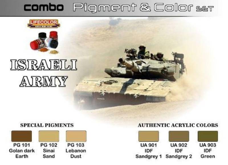 Pigment&Color Set Israeli Army von Lifecolor