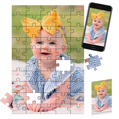 Lifemaison Personalisiertes Foto-Puzzle 50 Teile,Fotopuzzle selbst gestalten,Individuelles Puzzle mit Bild,Gestalte Dein individuelles Fotopuzzle für Geburtstage, Muttertag, Valentinstag & Hochzeiten von Lifemaison