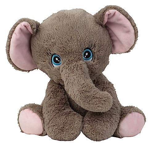 Lifestyle & More Plüschtier Teddybär Elefant grau sitzend Höhe 31 cm kuschelig weich von Lifestyle & More