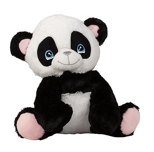 Lifestyle & More Plüschtier Teddybär Pandabär schwarz/weiß sitzend Höhe 30 cm kuschelig weich von Lifestyle & More