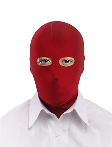 Lifup Rollenspiel Maske Spandex Kopfmaske Kostüm für Halloween Masquerade Offene Augen Weinrot von Lifup