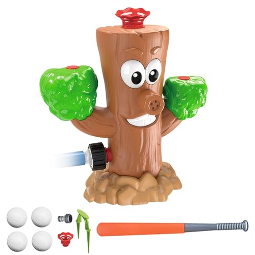 Ligeinsrk Baseball Sprinkler 1 Set Cartoon Stumpf Wassersprinkler für Kinder mit Ball und Fledermaus Sommerkühlung Kleinkind Outdoor -Spielzeug für Garten Rasen Yard Baseball Sprinkler von Ligeinsrk