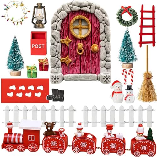 Ligeinsrk Dollhouse Weihnachtsdekorationen Set realistisch 1:12 Skala Miniaturpuppenhauszubehör Set Dekorative Miniatur -Szene Kinder tun Spielen Spielzeug für Dollhouse Christmas Party Dekoration von Ligeinsrk