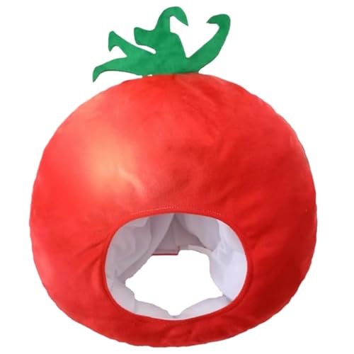 Ligeinsrk Halloween Fruchtkostüm süße Tomatenformhut ausgestopft witziger Kopfbedeckung für Cosplay -Party, anziehen Foto -Requisite von Ligeinsrk