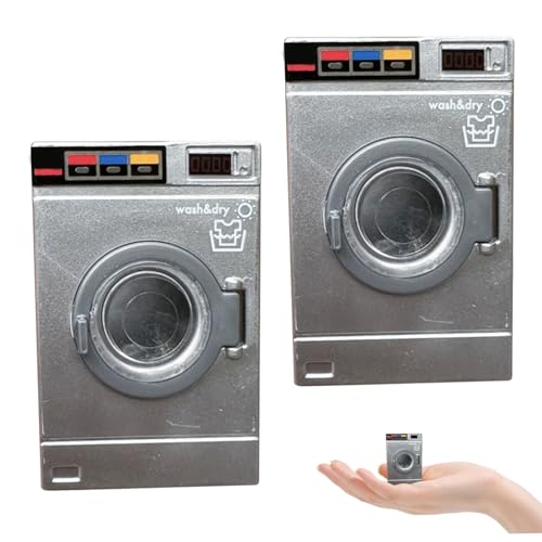 Ligeinsrk Spielzeugwaschmaschine 2PCS 1:12 Miniatur Miniatur EINFACHE LID Kinder Kinder WASHE Mache REALISTISCHE Play Washer UND Wasser FÜR 1/12 DULLUMSUMACHINE von Ligeinsrk