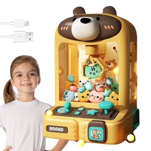 Mini Klauenmaschine für Kinder mit Licht und Musik niedlicher Bärenform Grabber -Maschine USB DIY Mini -Verkaufsmaschine Kinder, Keine Batterie, Mini -Klauenmaschine für Kinder von Ligeinsrk