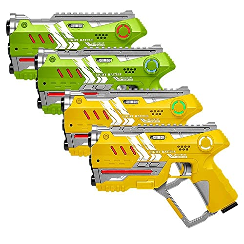 4 Light Battle Connect Anti-Cheat Laser-Tag Pistolen - Metallic-Grün und Grau von Light Battle