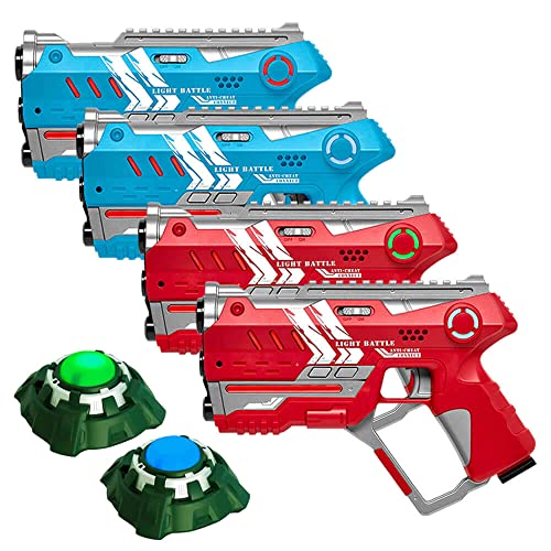 Light Battle 4 Connect Anti-Cheat Laser-Tag Pistolen - Rot und Blau + 2 Ziele von Light Battle