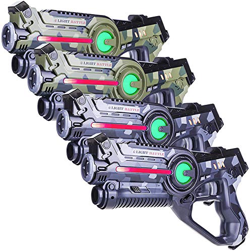 Light Battle Active Laser Tag Set - 4X Laserpistole (camo grün, camo grau) - LBAP10456D von Light Battle