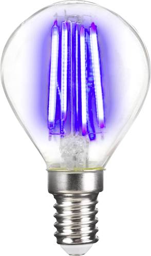 LightMe LM85311 LED EEK G (A - G) E14 Tropfenform 4W Blau (Ø x L) 45mm x 78mm Filament 1St. von LightMe