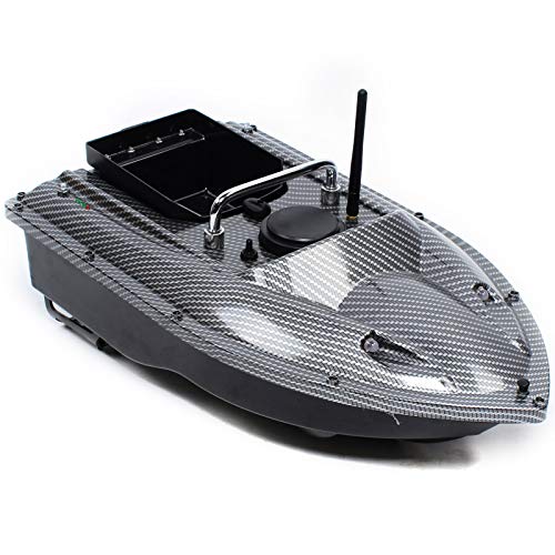 Lightakai - Fernbedienung Futterboote, 500M RC Fischerei Köder Boot Futterboot mit Fernsteuerung, Ferngesteuertes Boot zum Angeln Last 1.5kg mit LED-Licht (Schwarz) von Lightakai