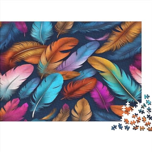 Multicolored Feathers Puzzle 1000 Teile,Puzzle Für Erwachsene, Impossible Puzzle, Geschicklichkeitsspiel Für Die Ganze Familie,Puzzle Farbenfrohes 1000pcs (75x50cm) von LikeEj