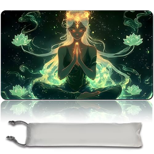 MTG PlayMat mit Zonen 60cm x 35cm Gaming Mouse Pad Kompatible MTG Spielmatte Spieler MTG Play Mat Gaming Mouse Pad Brettspiel genähte Kanten, Glatte Gummioberfläche (No Zone,mtg47-1) von LikePlaymat