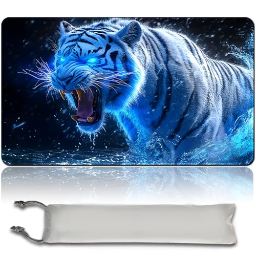 MTG PlayMat mit Zonen 60cm x 35cm Gaming Mouse Pad Kompatible MTG Spielmatte Spieler MTG Play Mat Gaming Mouse Pad Brettspiel genähte Kanten, Glatte Gummioberfläche (No Zone,mtg47-4) von LikePlaymat