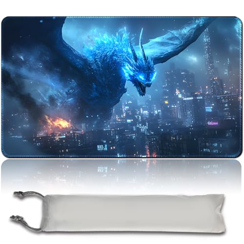 MTG PlayMat mit Zonen 60cm x 35cm Gaming Mouse Pad Kompatible MTG Spielmatte Spieler MTG Play Mat Gaming Mouse Pad Brettspiel genähte Kanten, Glatte Gummioberfläche (No Zone,mtg47-5) von LikePlaymat