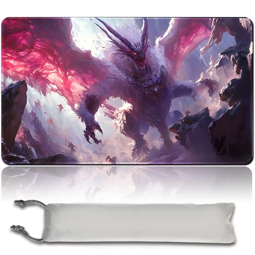 MTG PlayMat mit Zonen 60cm x 35cm Gaming Mouse Pad Kompatible MTG Spielmatte Spieler MTG Play Mat Gaming Mouse Pad Brettspiel genähte Kanten, Glatte Gummioberfläche (No Zone,mtg47-6) von LikePlaymat