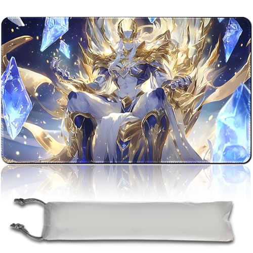 MTG PlayMat mit Zonen 60cm x 35cm Gaming Mouse Pad Kompatible MTG Spielmatte Spieler MTG Play Mat Gaming Mouse Pad Brettspiel genähte Kanten, Glatte Gummioberfläche (No Zone,mtg47-8) von LikePlaymat